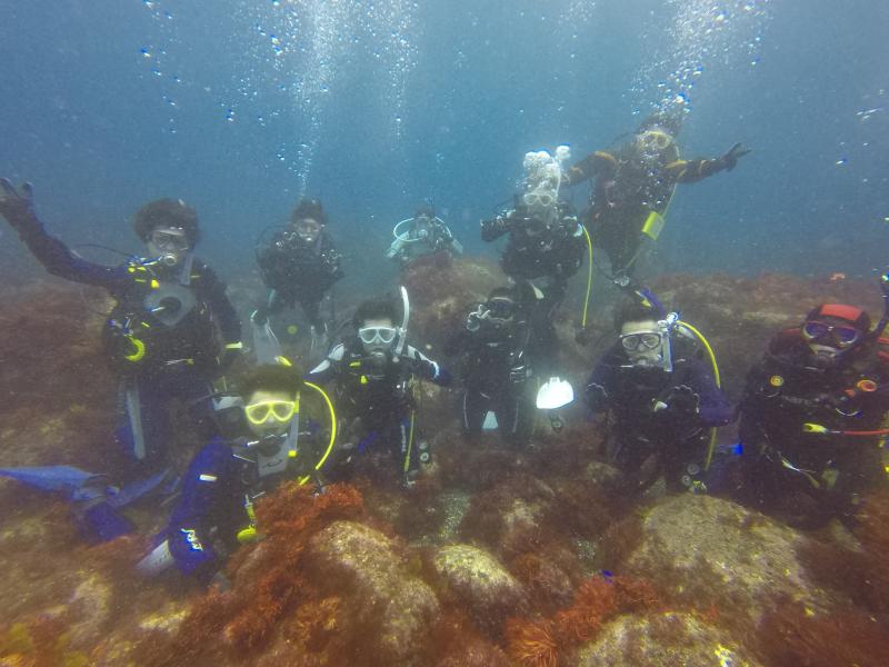 サニールール　水中集合写真